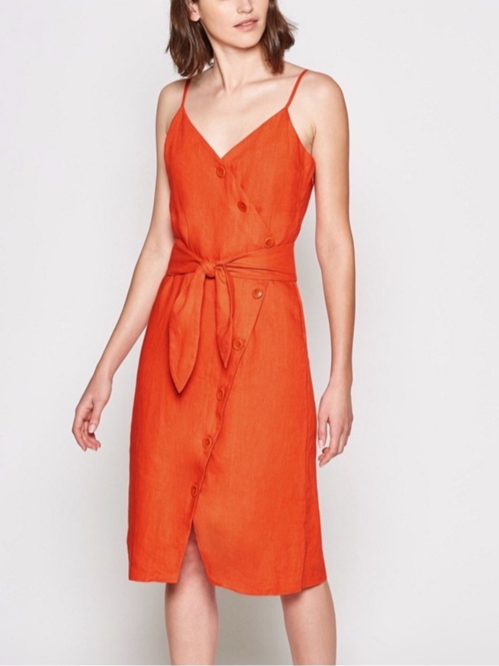 NWT Joie Carnell Spaghetti-Strap Midi Dress